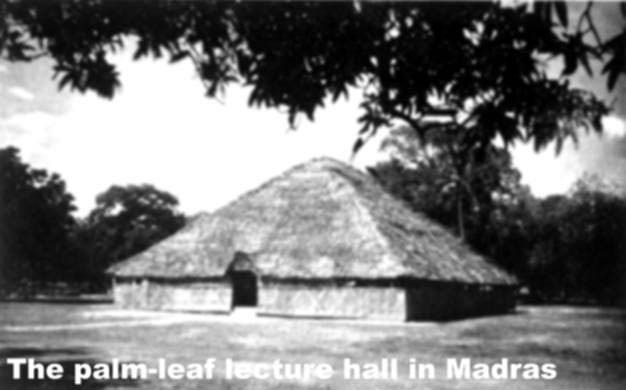 The palm leaf lecture hal in Madras